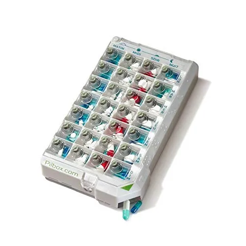 Pilbox Classic – klassiche Pillenbox für die ganze Woche– Maße: 21 x 11,8 x 3 cm
