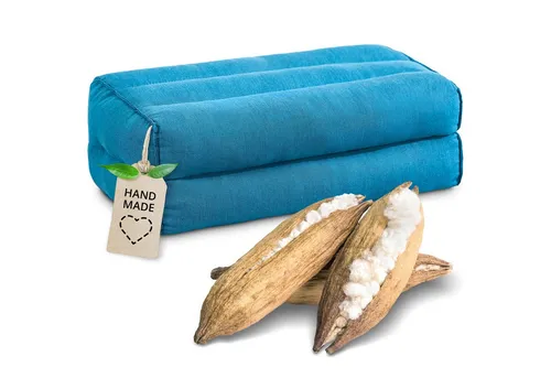 livasia Stützkissen Yogakissen (Basic) vegan und handgefertigt, 17x34x12cm, Kapok