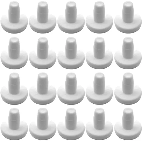 cyclingcolors 20x Abdeckkappen Kunststoff Weiß Ø16mm x 6.5mm schraubenkappen Schutzkappen rundstopfen stopfen endkappen Blindbohrung Blindstopfen Abdeckung Möbel