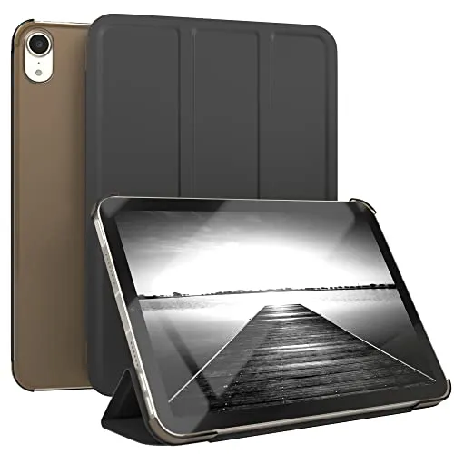 EAZY CASE - Schutzhülle für iPad mini 7 (2024) Hülle 8,3 Zoll Smart Cover Tablet Case Smartcase zum Aufstellen Klapphülle mit Standfunktion Sleep Wake Up Funktion Tasche Kunstleder Etui Schwarz