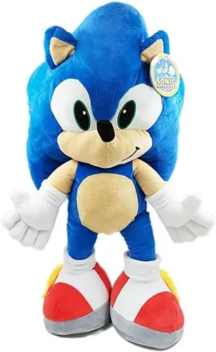 Play by Play Sonic Der Igel 100 cm Plüschtier - Stofftier Sonic The Hedgehog, 100 cm groß, ideal als Geschenk für Kinder und perfekt zur Raumdekoration. 100% original mit Lizenz-Etikett.