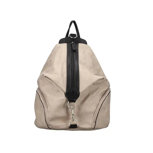 Rieker Damen H1055 Rucksack, Beige - Stilvoller Begleiter für jeden Tag - Damen-Rucksackhandtaschen aus robustem Synthetik mit praktischem Reißverschluss, ideal für Alltag und Freizeit.