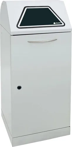 Kaiserkraft Wertstoffsammler 120 l mit Einwurfklappe - Robuster Wertstoffsammler mit handbetätigter Einwurfklappe und 120 l Volumen. Ideal für Innen- und Außenbereiche, bietet eine geräuschlose Schließung und zusätzliche Sicherheit durch abschließbare Flügeltür.