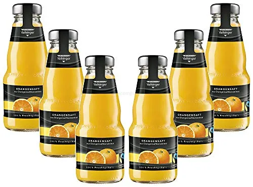 GREAT BRITISH TRADING LIMITED Vaihinger Orangensaft 0,2L TWO - 6er Set inkl. Pfand MEHRWEG