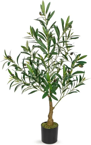 Künstlicher Olivenbaum 90 cm - Deko Kunstpflanze für Garten und Indoor - Dekorative Kunstpflanze, 90 cm hoch, ideal für den Innen- und Außenbereich, pflegeleicht und langlebig für eine ansprechende Atmosphäre.