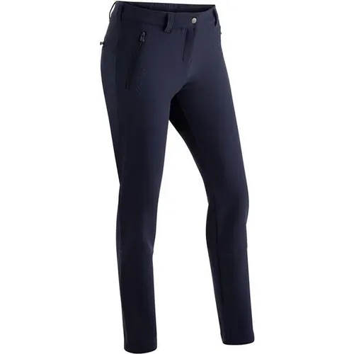 Maier Sports Women's Helga Slim Winterhose - Blau, Gr. 46 - Wanderhose für Frauen in Slimfit, isolierend und stretchy; ideal für Trekking und Wandern; DWR-imprägniert für zusätzlichen Wetterschutz.