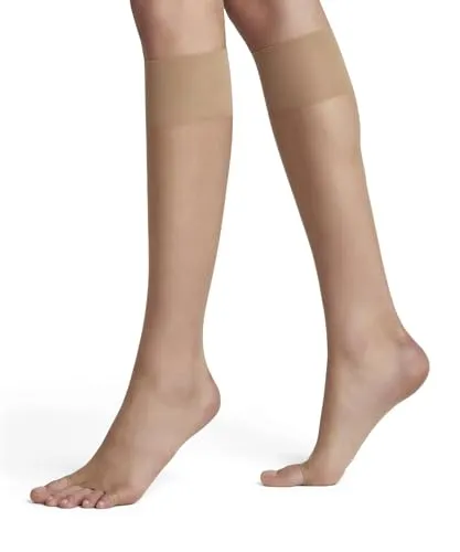 FALKE Damen Kniestrümpfe Shelina Toeless 12 DEN W Kh ultra-transparent einfarbig 1 Paar, Hautfarben Brasil 4679, 39-42