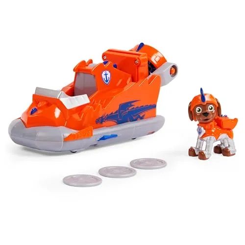 Produktbild PAW PATROL, Rescue Knights Basis Fahrzeug Spielzeugauto von Zuma mit Welpenfigur, Spielzeug geeignet für Kinder ab 3 Jahren