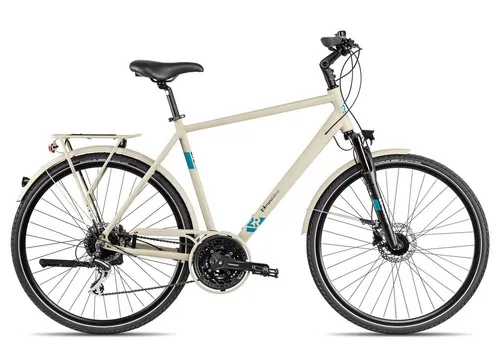 2R Manufaktur Trekkingrad TLX24, 24 Gang Shimano Acera RD-M360 Schaltwerk, Kettenschaltung, Herrenrad 28 Zoll braun/beige