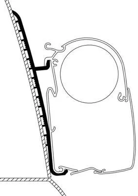 Thule Omnistor 5200/8000/4200 Adapter für Master II/Movano A mit Hochdach