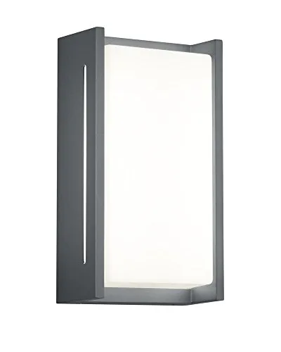 Trio-Lighting Eckige LED Wandlampe 8,5W - Moderne, wetterfeste LED Wandlampe mit 850 lm für den Außenbereich. Ideal für stilvolle Beleuchtung in Anthrazit/Weiß bei 3000K.