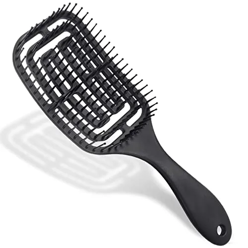Produktbild Vinabo Haarbürste, Haarbürste ohne Ziepen, Entwirrbürste geeignet, Locken & lange Haare Haarbürste für nasses und Trockenes Haar, Entwirrungs-Massagebürste für Frauen/Männer/Kinder
