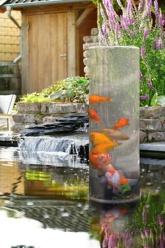 Ubbink Fischsäule, Transparent - Ein Blickfang für Ihren Gartenteich - Teichpflege und faszinierende Perspektiven für Ihre Fische dank stabiler Acrylkonstruktion. Ideal für alle Teichliebhaber und frostbeständig für ganzjährige Nutzung.