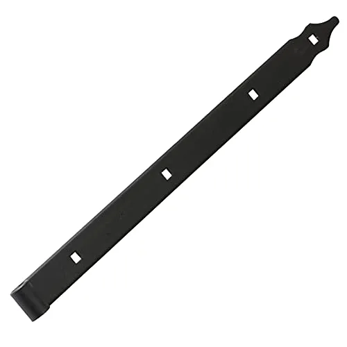 DMX - Ladenband - Torband 400x35x4,0 mm - Rolle Ø 13 - Scharniere Schwerlast - Ladenbänder - Scharniere für Gartentor Holz Tore - Türscharniere - Türband Schwarz ZP 1 Stück