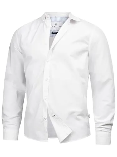 Kronstadt Langarmhemd KSJohan Oxford - Stilvolles Businesshemd - Businesshemden aus 100% Baumwolle, weich und atmungsaktiv für Komfort im Büro oder in der Freizeit. Eleganter Kentkragen und modernes Design machen es zum idealen Allrounder.