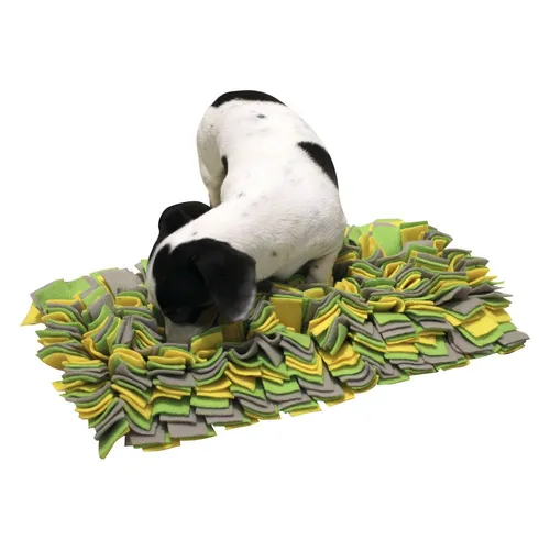 Kerbl Schnüffelteppich Hund - Interaktives Spielzeug für Hunde 70 x 50 cm - Futtermatte für Hunde, fördert Konzentration und reduziert Stress. Ideal für alle Arten von Leckerlis, langlebig und waschbar bis 30 °C für einfache Reinigung.
