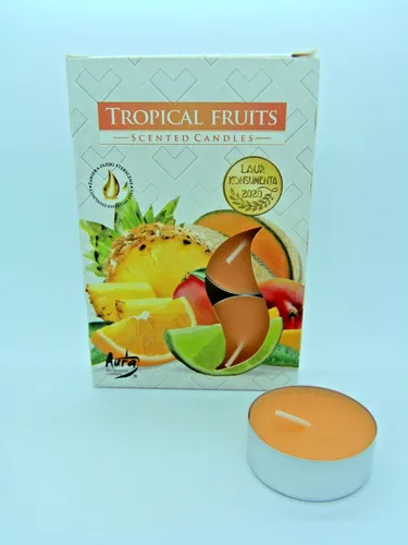 Bispol Duft Teelichter Tropische Früchte 6er Pack Duftkerzen