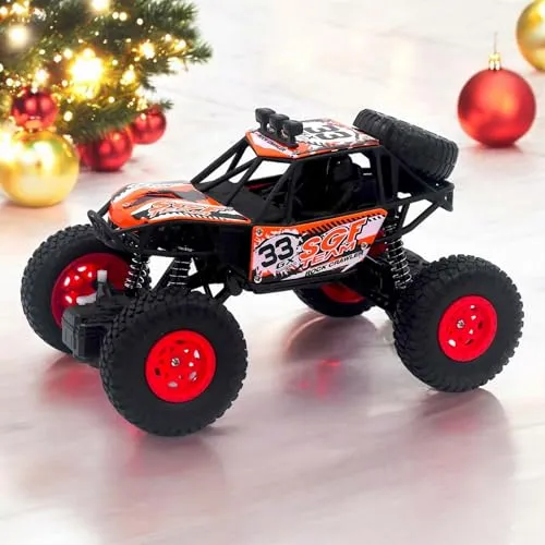 RC Ferngesteuerter Off-Road Monster-Truck mit Fernsteuerung und Akku, Crawler, Truggy, Gelände Fahrzeug im Modell Maßstab 1:20, RTR Auto für Kinder in Jungen Jahren und Erwachsene, Buggy Modellbau