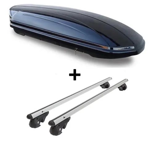 Dachbox VDPMAA580L + Alu Relingträger VDP004XL für VW Sharan 96-09