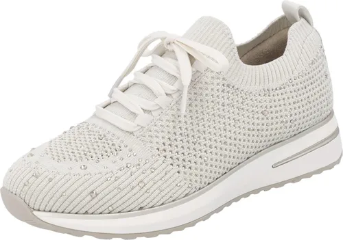 Remonte Slip-On Sneaker mit Strass-Steinchen - Halbschuhe in Größe 38, hellbeige, mit sportlichem Design und bequemem Softfußbett für optimalen Tragekomfort, ideal für den Alltag.