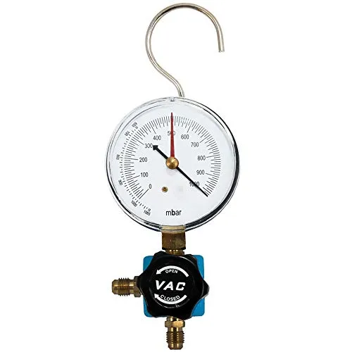 Klimaanlage Split Vakuum Manometer 1/4 SAE - 1/4 SAE Rohrfedermanometer 80mm