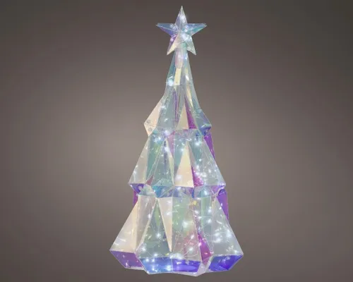 Lumineo Mikro LED Baum mit 40 LED Figuren - Kaltweiß, 24,5 x 24,5 x 39 cm - Eleganter Mikro LED Baum für Innenräume, ideal zur Dekoration. Mit 40 warmweißen LEDs sorgt er für stimmungsvolles Licht in jedem Raum.