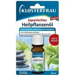 Klosterfrau Japanisches Heilpflanzenöl 20ml - Blähungen & Krämpfe – 100% reines Minzöl zur Linderung von Verdauungsbeschwerden und Erkältungen, vielseitig einsetzbar für Einnahme, Inhalation oder äußerliche Anwendung.