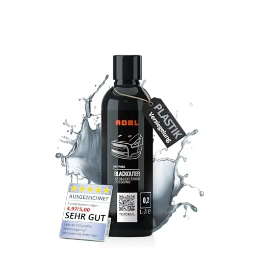 ADBL Blackouter (200ml) Premium Kunststoffpflege - Wasserbasierte Versiegelung mit Langer Haltbarkeit - Frischt Ausgeblichenen & verblassten Kunststoff auf - Plastikversiegelung, Farbabdunklung
