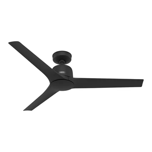 Hunter Fans Deckenventilator Athens Schwarz mit Fernbedienung - Eleganter Ventilator in Schwarz, leise (44 dB) und ideal zur Verbesserung der Luftzirkulation in jedem Raum.