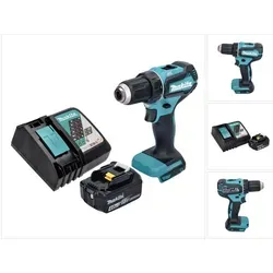 Makita DDF 485 RM1 Akku Bohrschrauber 18 V - Akkuschrauber mit 50 Nm Drehmoment, kompakt und leistungsstark, inklusive 4,0 Ah Akku und Ladegerät – ideal für Heimwerker und Profis.