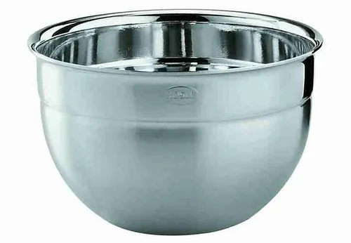 RÖSLE Schüssel hoch 8.5L - Salatschüssel aus hochwertigem Edelstahl 18/10, ideal zum Zubereiten und Servieren. Mit praktischem Schüttrand für tropffreies Ausgießen und spülmaschinengeeignet.