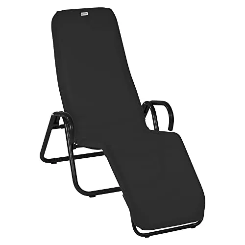 acamp Gesundheitsliege Calypso klappbar anthrazit - Gartenliege mit ergonomischer Form und atmungsaktivem Gewebe für optimalen Liegekomfort. Klappbar und platzsparend, ideal für Garten und Balkon.