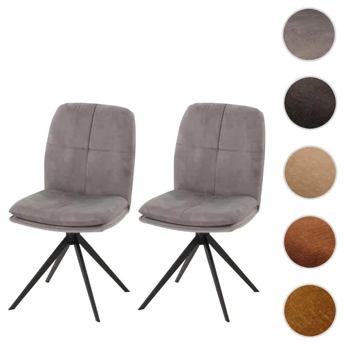 2er-Set Esszimmerstuhl HWC-M68, drehbar und stylish