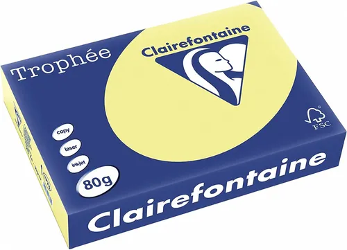 Clairefontaine Multifunktionspapier Trophée A4 80 g/qm hellgelb 500 Blatt