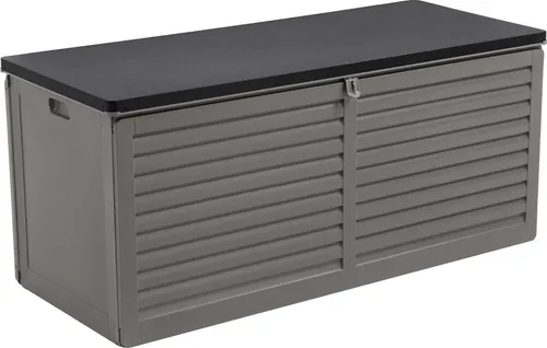 Grindi Aufbewahrungsbox mit Deckel - 390 L Kissenbox - Praktische Auflagenbox für den Garten mit 390 L Stauraum, ideal für die Aufbewahrung von Kissen und Gartenutensilien. Multifunktional als Sitzbank nutzbar.