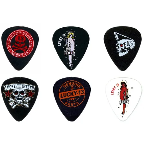 Plektrum Dunlop Lucky 13 0.60mm (6Stck) Plek Pick NEU