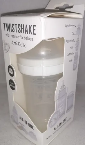 H075 - Twistshake - Babyflasche All in one Anti-Kolik Weiß 180ml - NEU