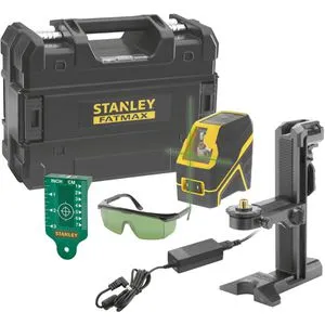 FATMAX Linien-Laser Alkaline grün (STANLEY FMHT77595-1) - Selbstnivellierender Linienlaser mit grünen Laserlinien für optimale Sichtbarkeit, ideal für präzise Nivellierarbeiten bis 50m. Inklusive Koffer, Akku und Halterung für vielseitige Einsatzmöglichkeiten.