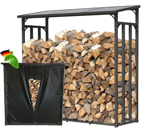 Quick Star Kaminholzregal 143x70x145 cm von Quick-Star