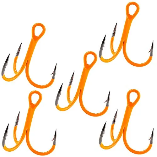 Balzer Drilling Orange UV-aktiv - 5 Drillingshaken, Größe:4