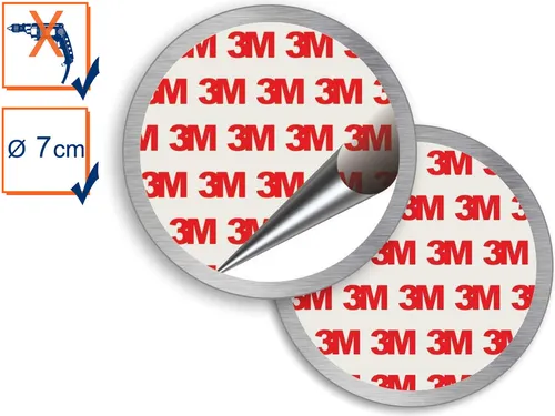 Universal Magnethalter Montageset Ø 7cm für Rauchmelder von Elro