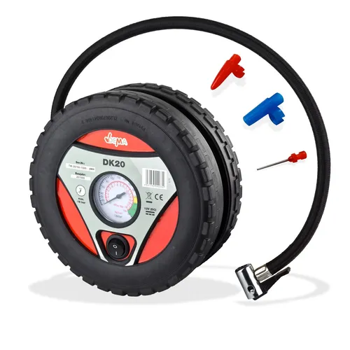 Dema 12V Mini Kompressor Reifenkompressor DK20 für Auto Kfz PKW Fußball Luftmatratze 24233