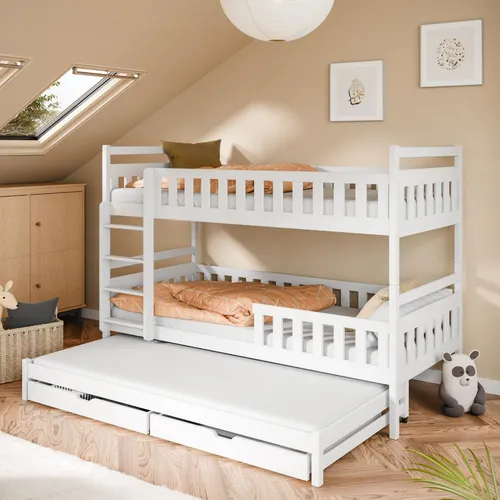 Kids Collective Etagenbett Hochbett Stockbett 90x200 cm mit Ausziehbett