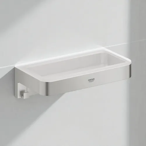 Grohe Start Cube Duschkorb - Supersteel - 41107DC0 - Duschkorb aus hochwertigem Supersteel, rostfrei und pflegeleicht, ideal für ein modernes Badezimmer