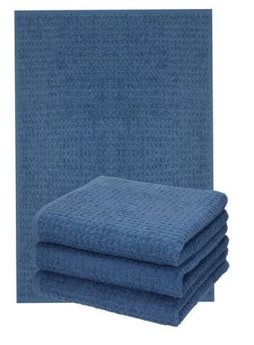 Betz Geschirrtuch 4er Set Küchenhandtücher Geschirrtücher 40x66 cm Farbe blau, (Set, 4-tlg., 4 Küchentücher 40x66 cm), Allrounder