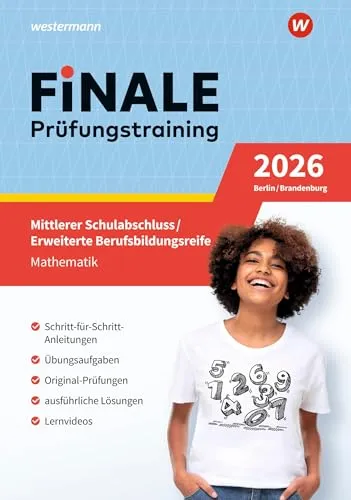 FiNALE - Prüfungstraining Mittlerer Schulabschluss, Fachoberschulreife, Erweiterte Berufsbildungsreife Berlin und Brandenburg: Mathematik 2026 Arbeitsbuch mit Lösungsheft und Lernvideos