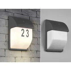 Trio Leuchten Außen Hausnummerleuchte Mersey 212160242 in grau von TRIO Leuchten