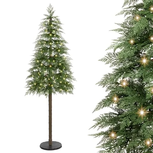 Yorbay Künstlicher Weihnachtsbaum 180cm mit LED Beleuchtung