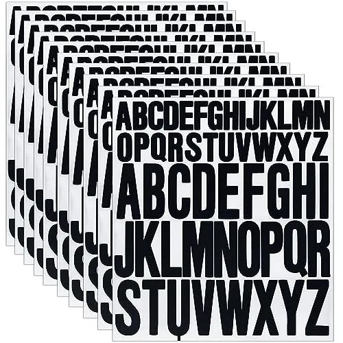 Produktbild LIMITADA 10 Blatt Selbstklebende Buchstaben Buchstaben Aufkleber Groß Buchstaben Sticker Buchstaben Aufkleber Wasserfest Klebebuchstaben Sticker Buchstaben Vinyl Alphabet Aufkleber für Kunsthandwerk