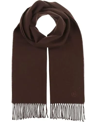 bugatti Modeschal Wollschal mit Fransen - Modeschal für stilbewusste Männer, aus mulesingfreier Wolle, 33 x 180 cm – perfekt für kalte Tage und vielseitig tragbar.